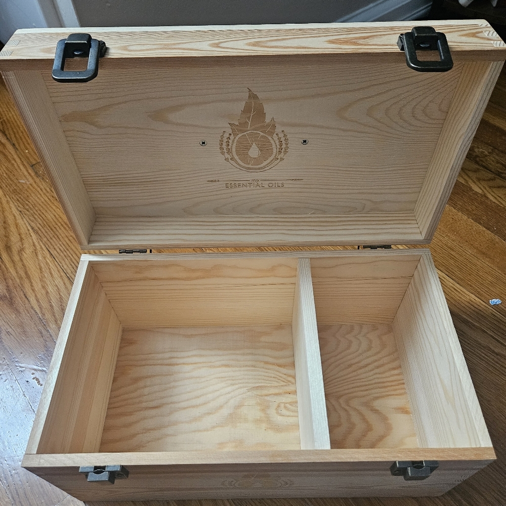 Essential Oil Box - Wooden Storage Box With Handle